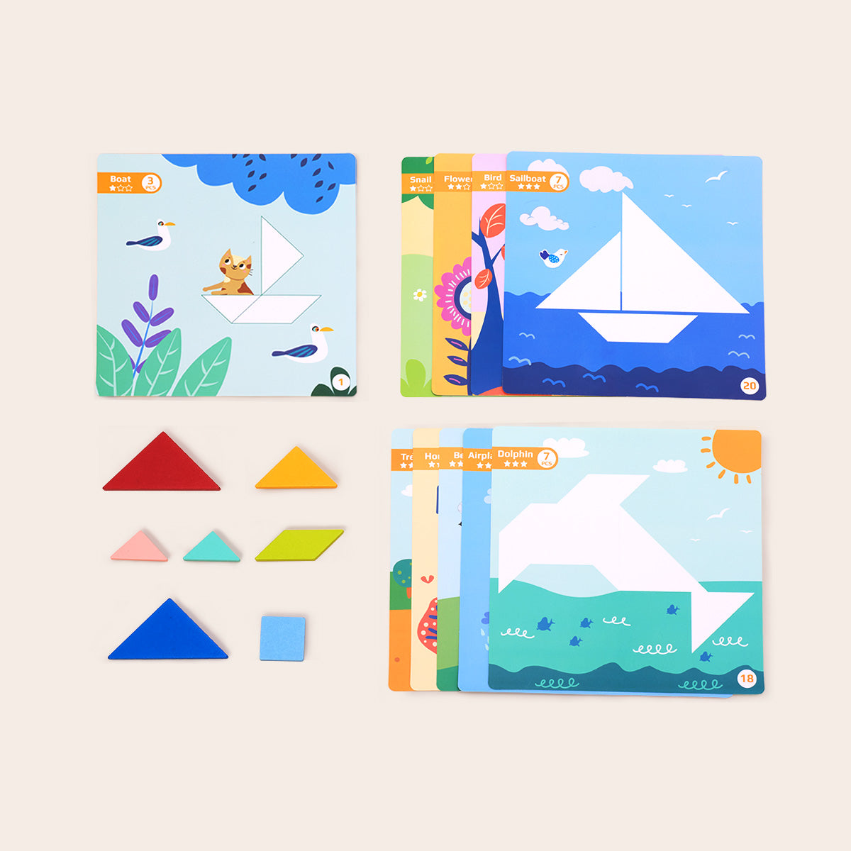 TOOKY TOY Magnetic Tangram Play---TF642