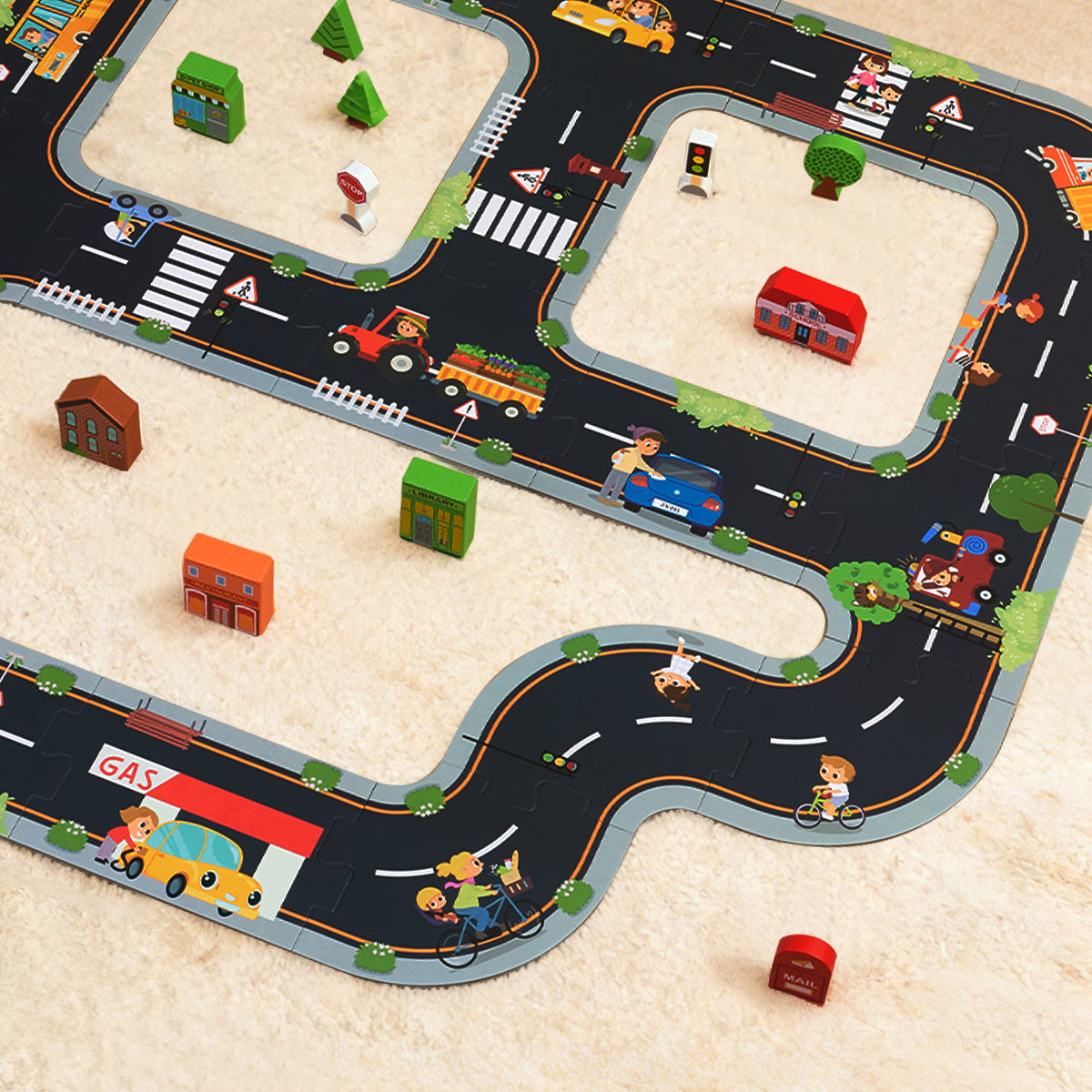 TOOKY TOY City Road Puzzle---TH103