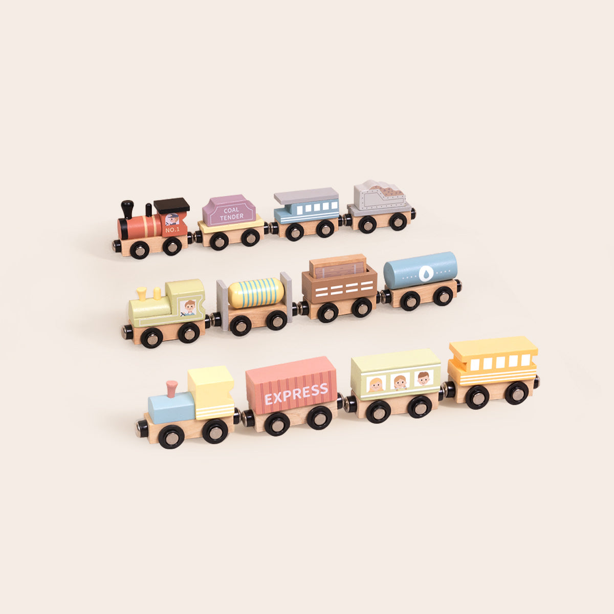 TOOKYTOY Wooden Train Set---TH647N