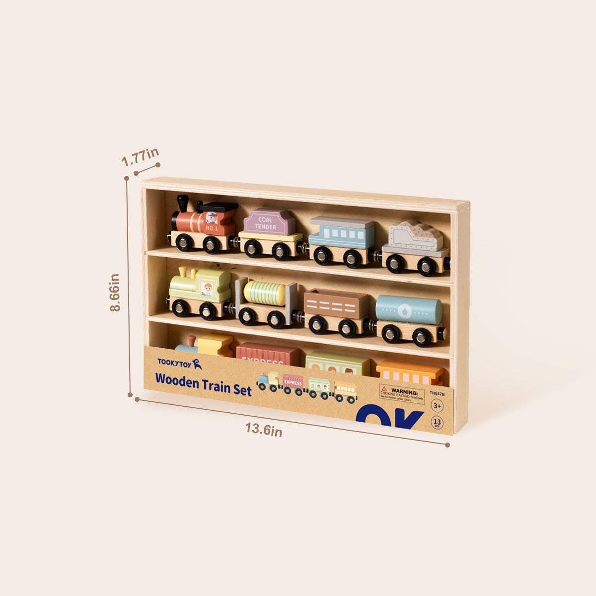 TOOKYTOY Wooden Train Set---TH647N