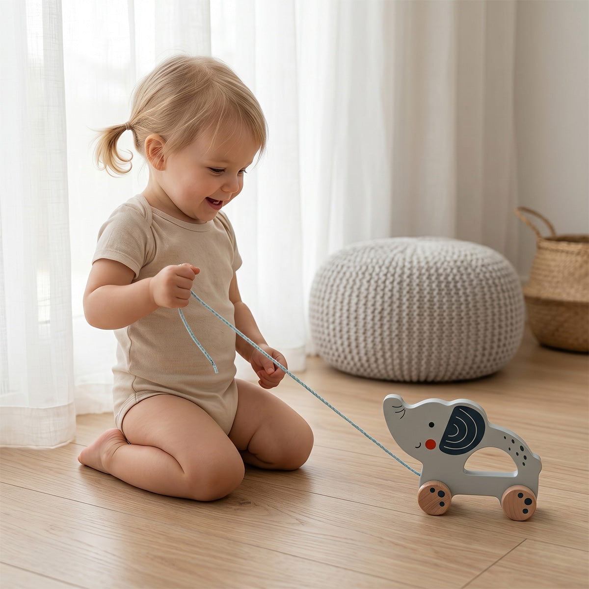 TOOKY TOY Pull Along - Elephant---TJ007A