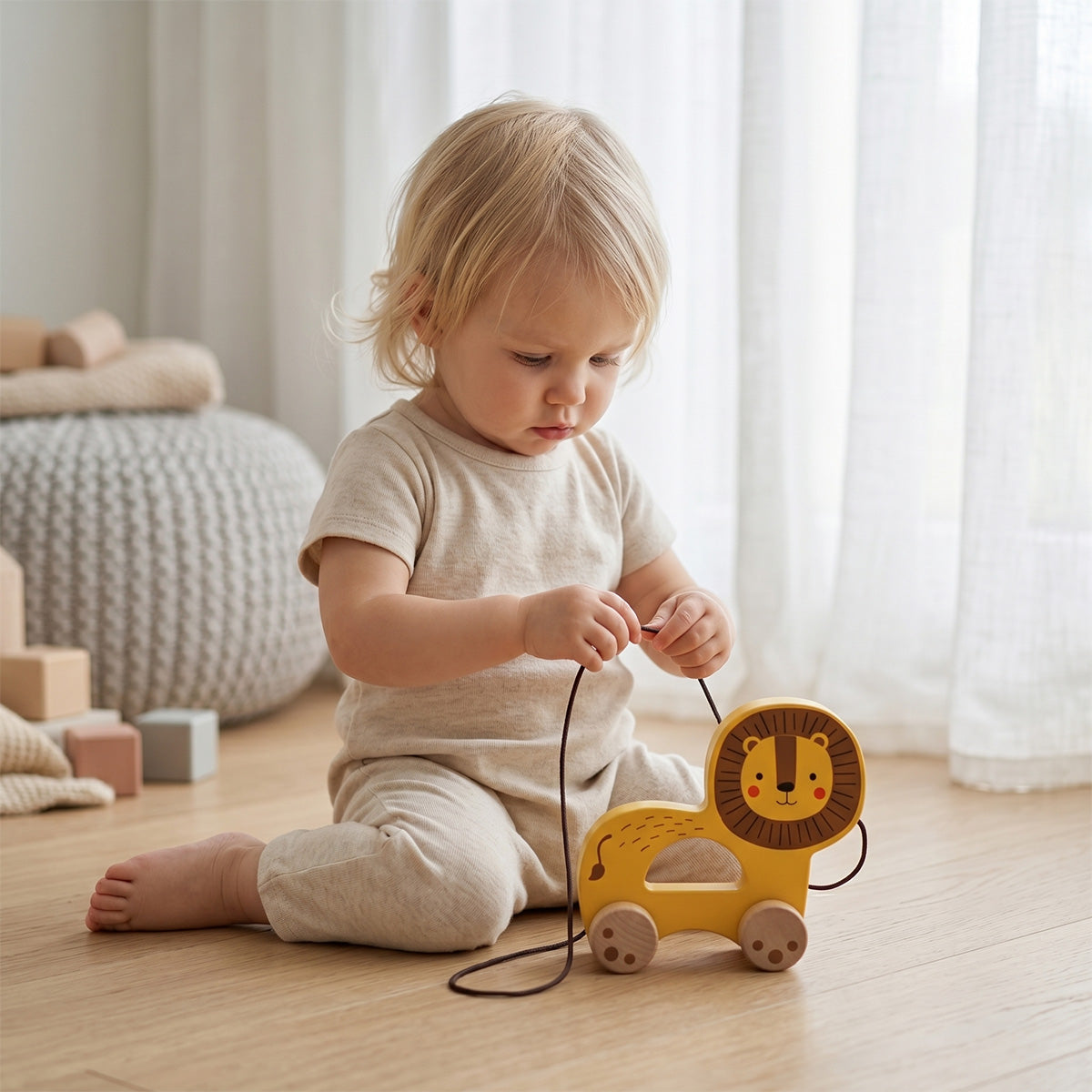 TOOKY TOY Pull Along - Lion---TJ008A