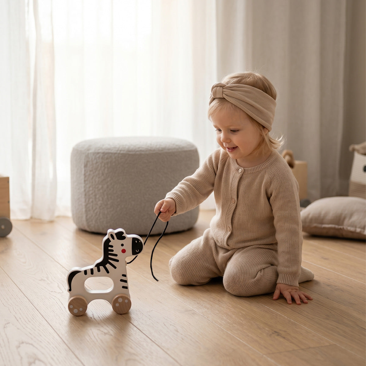 TOOKY TOY Pull Along - Zebra---TJ010A