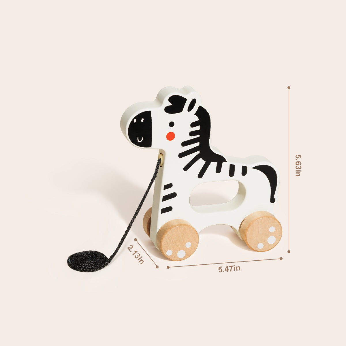 TOOKY TOY Pull Along - Zebra---TJ010A