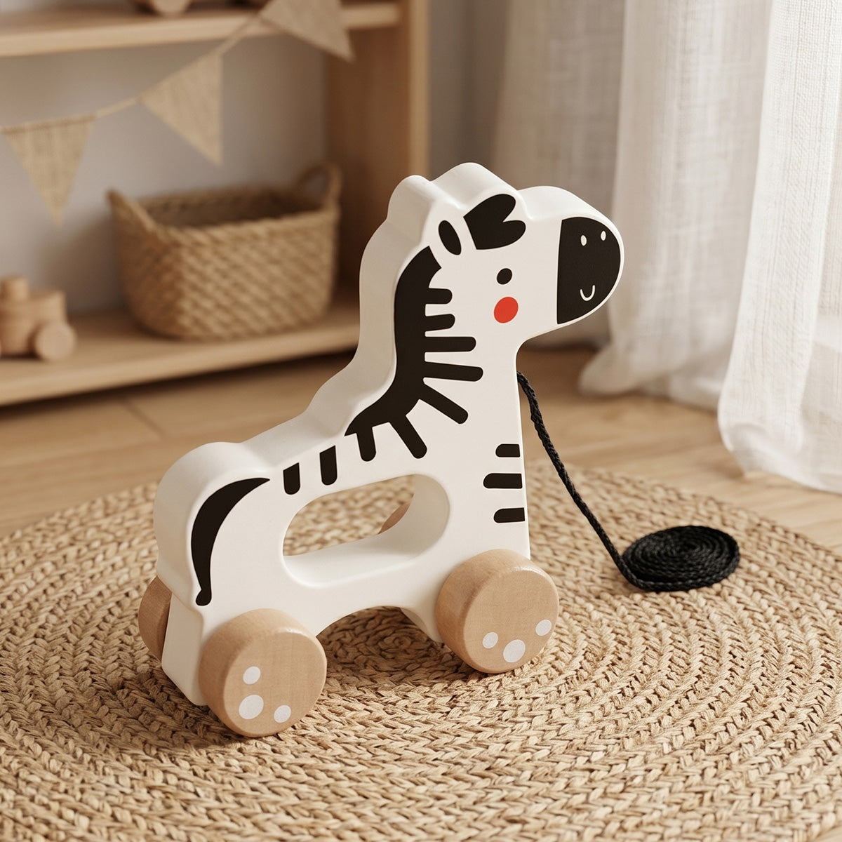 TOOKY TOY Pull Along - Zebra---TJ010A
