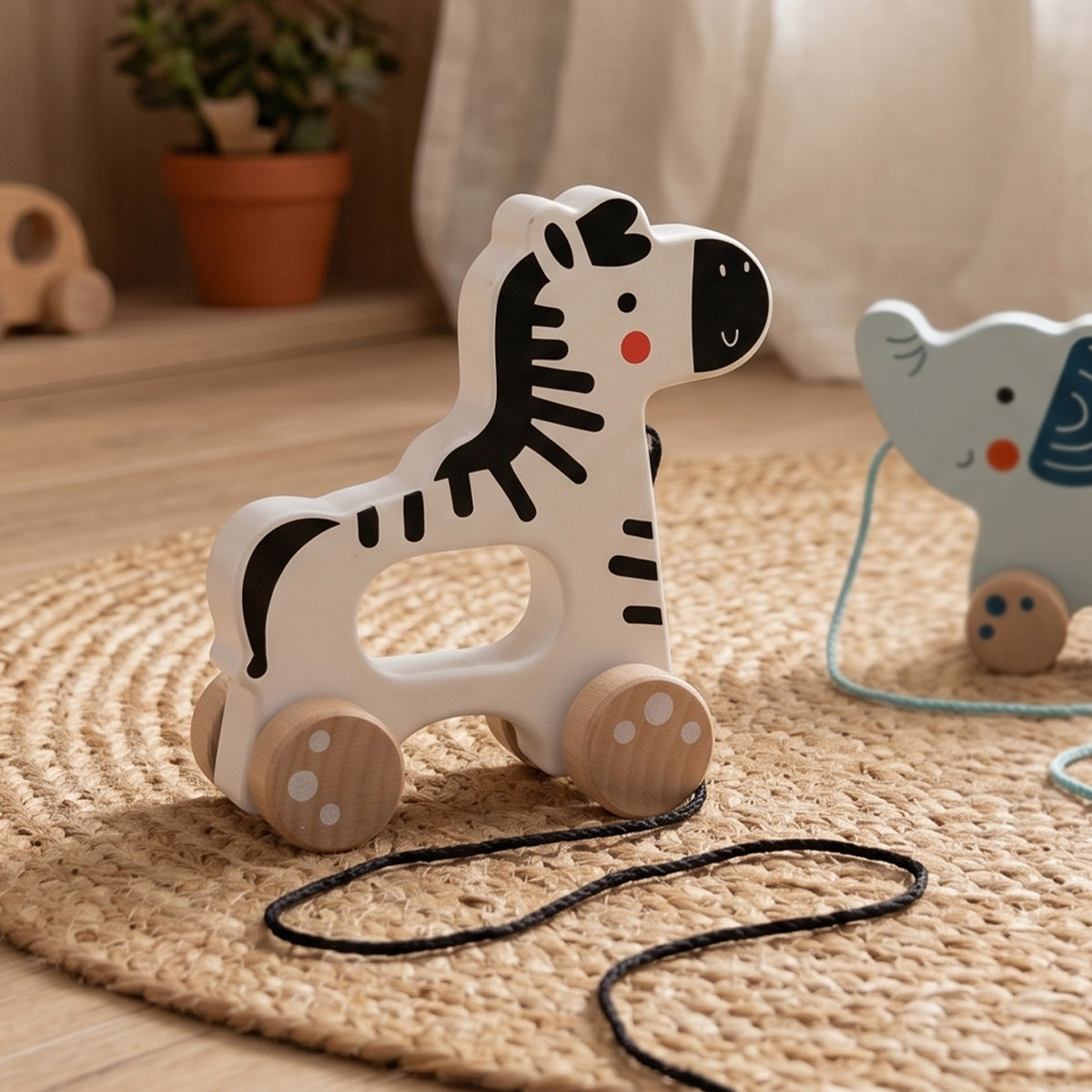 TOOKY TOY Pull Along - Zebra---TJ010A