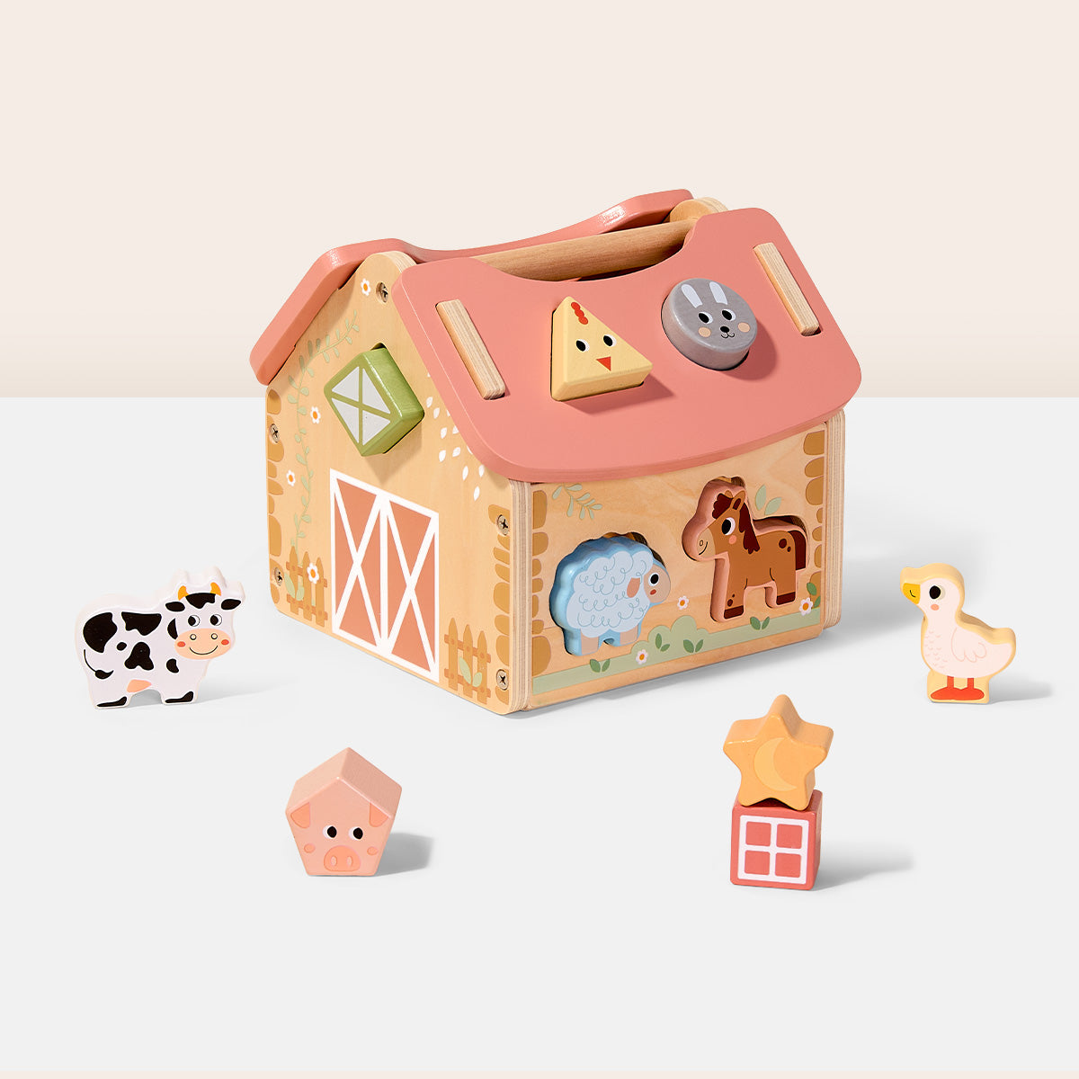 TOOKY TOY Shape Sorter Barn---TJ133N