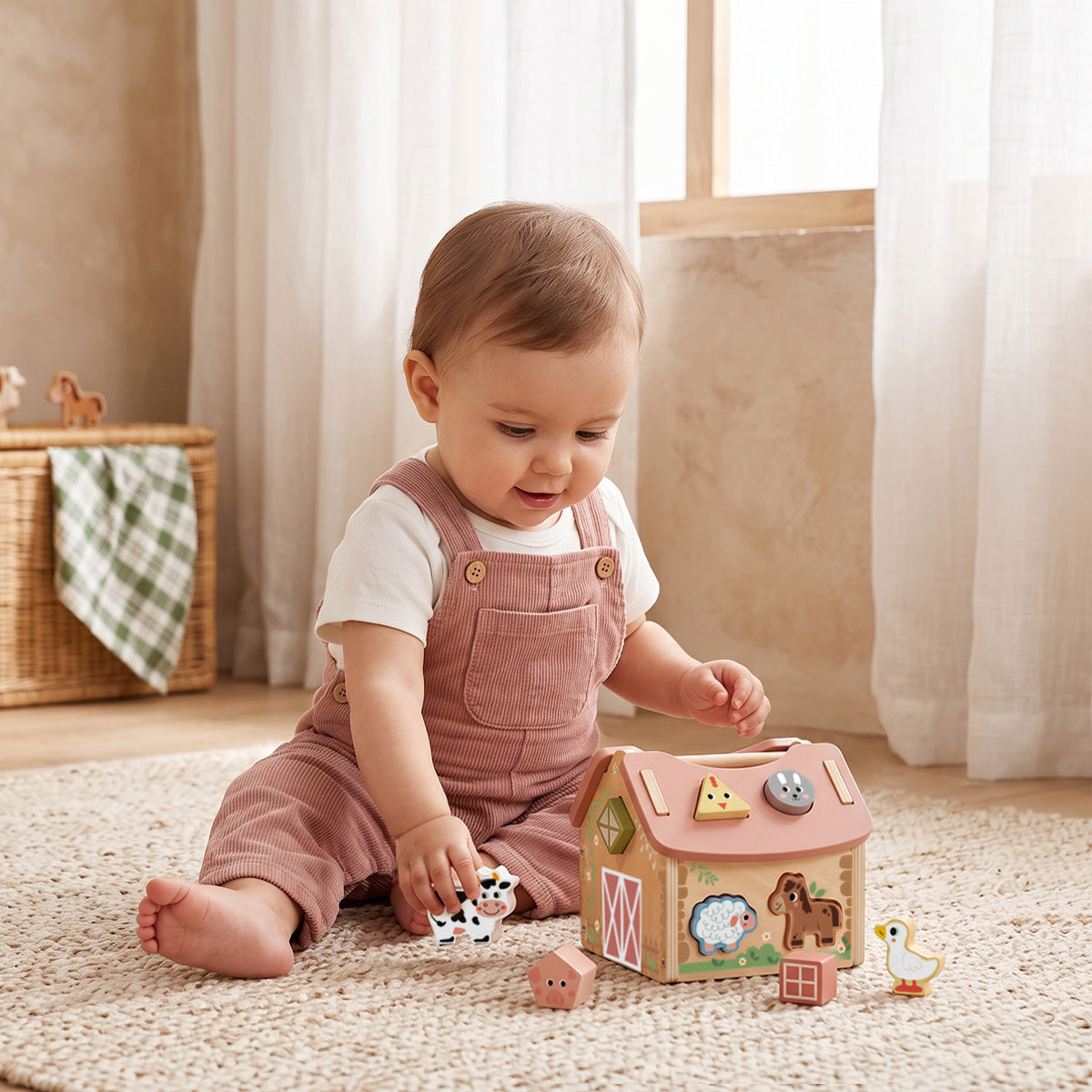 TOOKY TOY Shape Sorter Barn---TJ133N