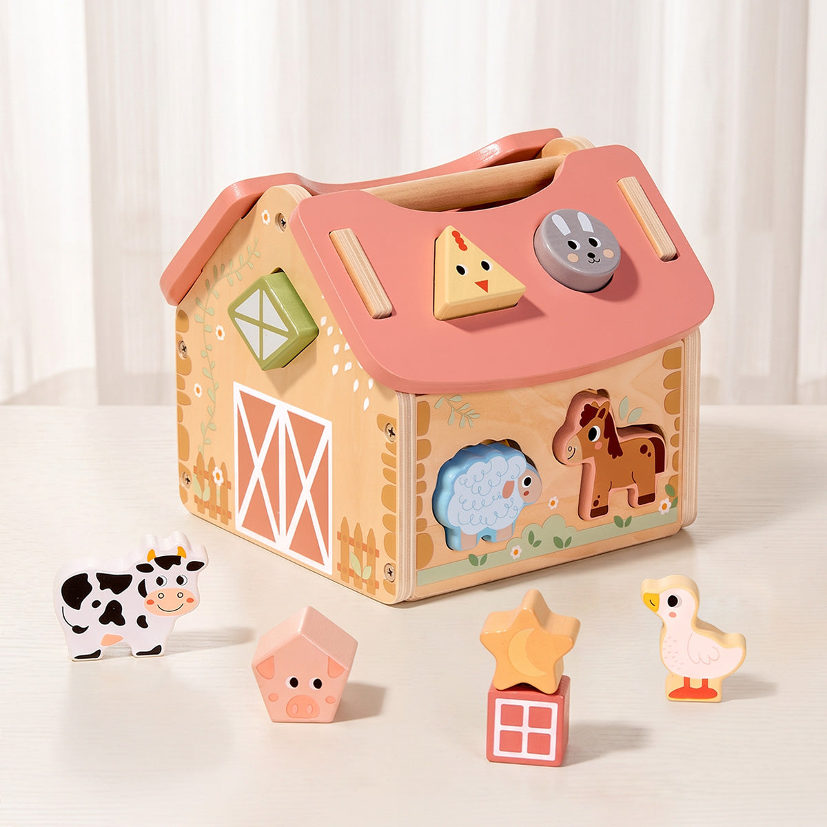 TOOKY TOY Shape Sorter Barn---TJ133N