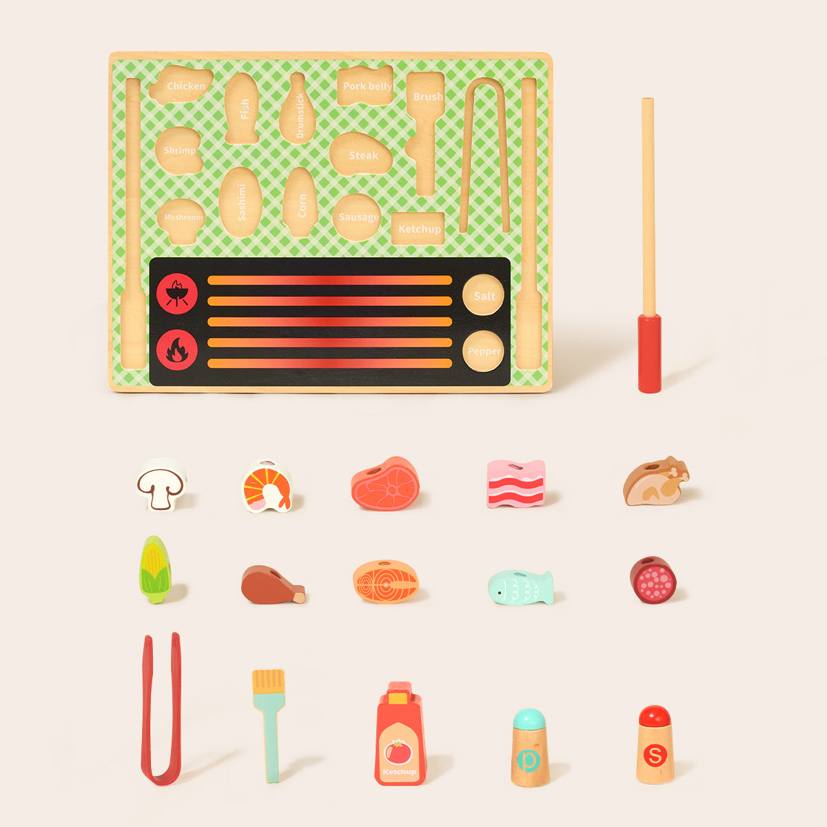 TOOKY TOY Grill Play Set---TJ454