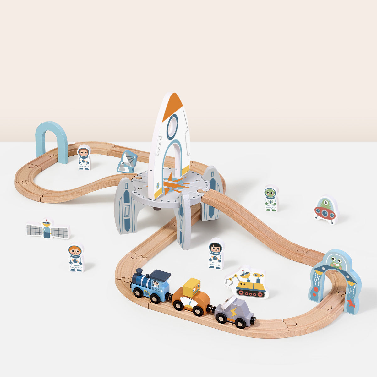 TOOKY TOY Space Station Train Set---TJ796
