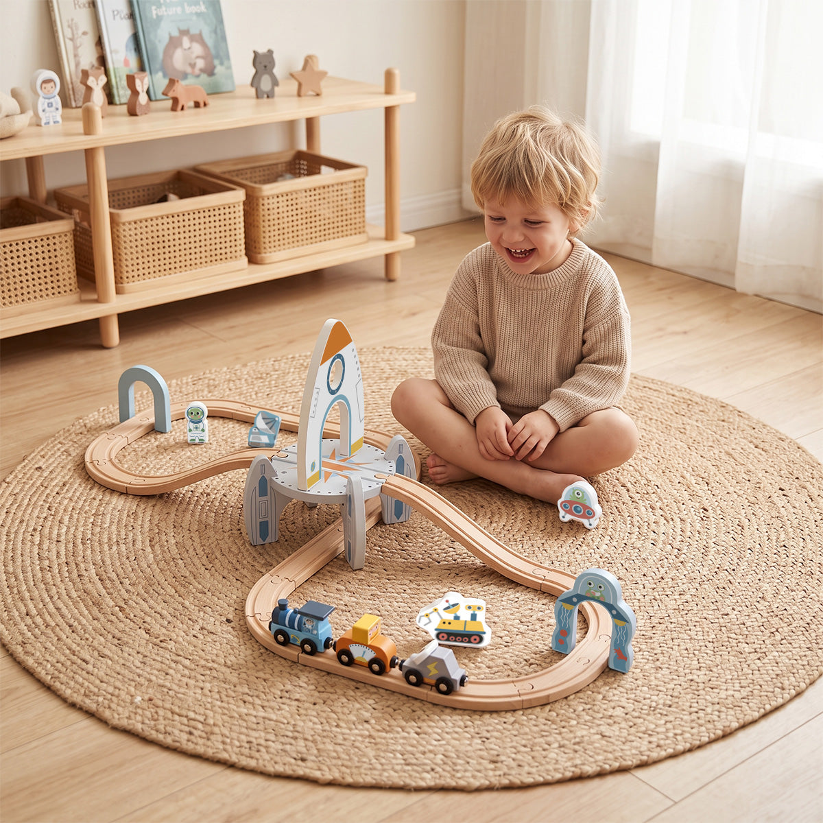 TOOKY TOY Space Station Train Set---TJ796