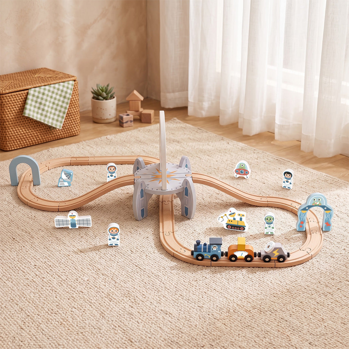 TOOKY TOY Space Station Train Set---TJ796