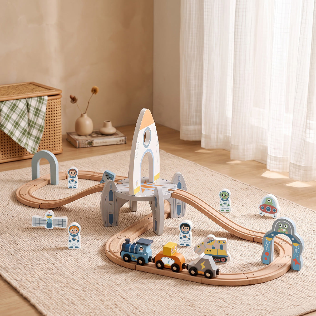 TOOKY TOY Space Station Train Set---TJ796