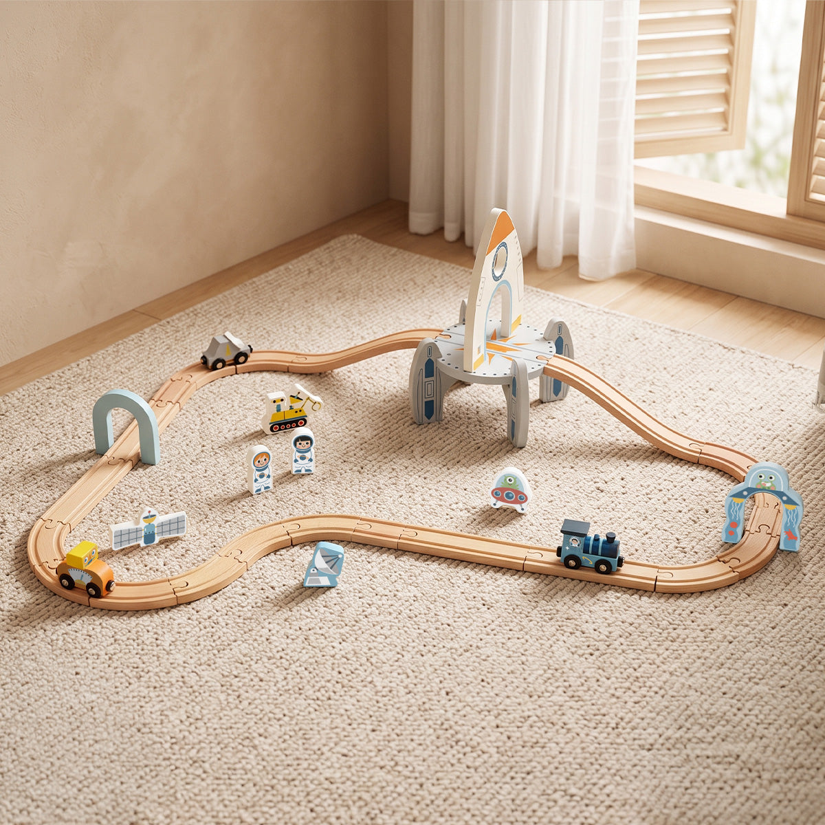 TOOKY TOY Space Station Train Set---TJ796