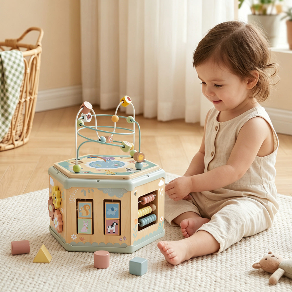 TOOKY TOY 7 In 1 Activity Cube---TK261N