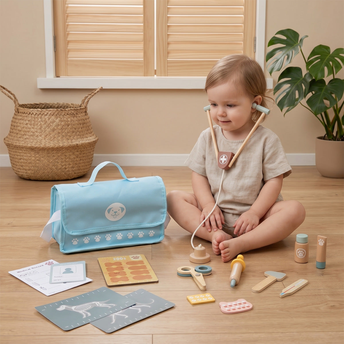 TOOKY TOY Little Pet Vet Play Set---TK319N