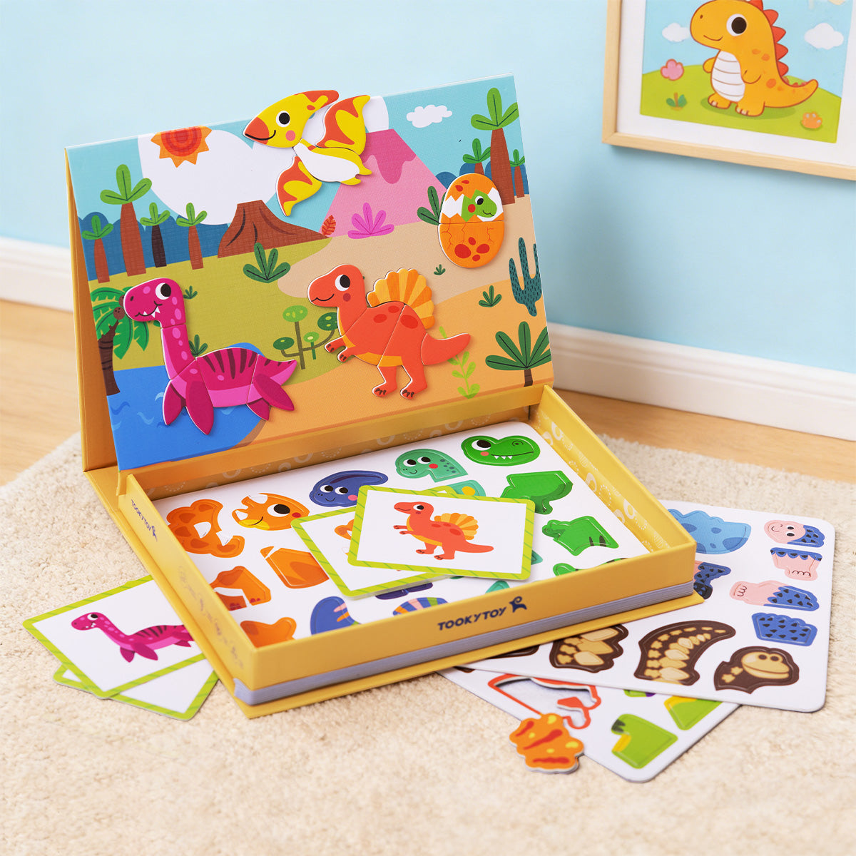 TOOKY TOY Magnetic Box - Dinosaur---TK405