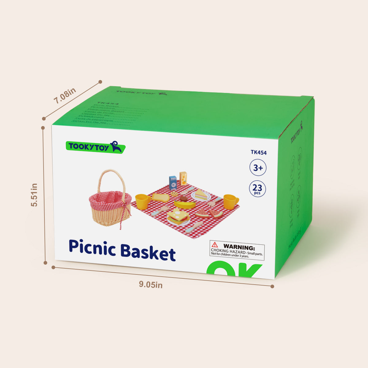 TOOKY TOY Picnic Basket---TK454