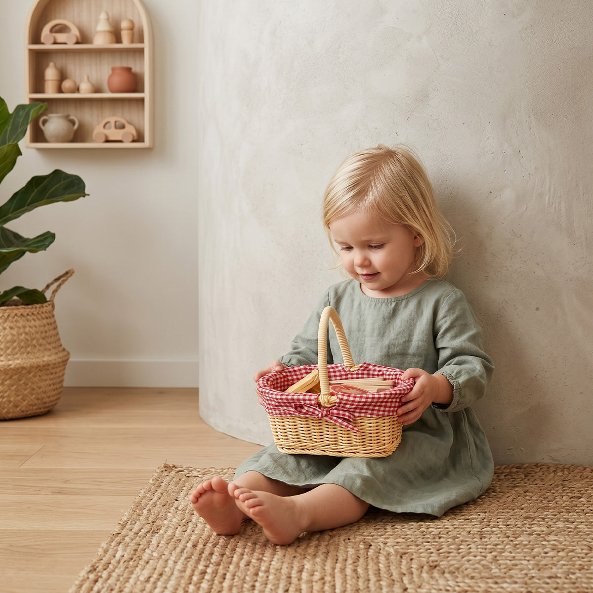 TOOKY TOY Picnic Basket---TK454