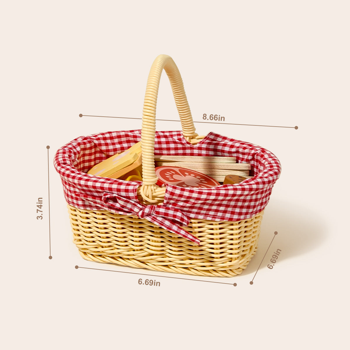 TOOKY TOY Picnic Basket---TK454