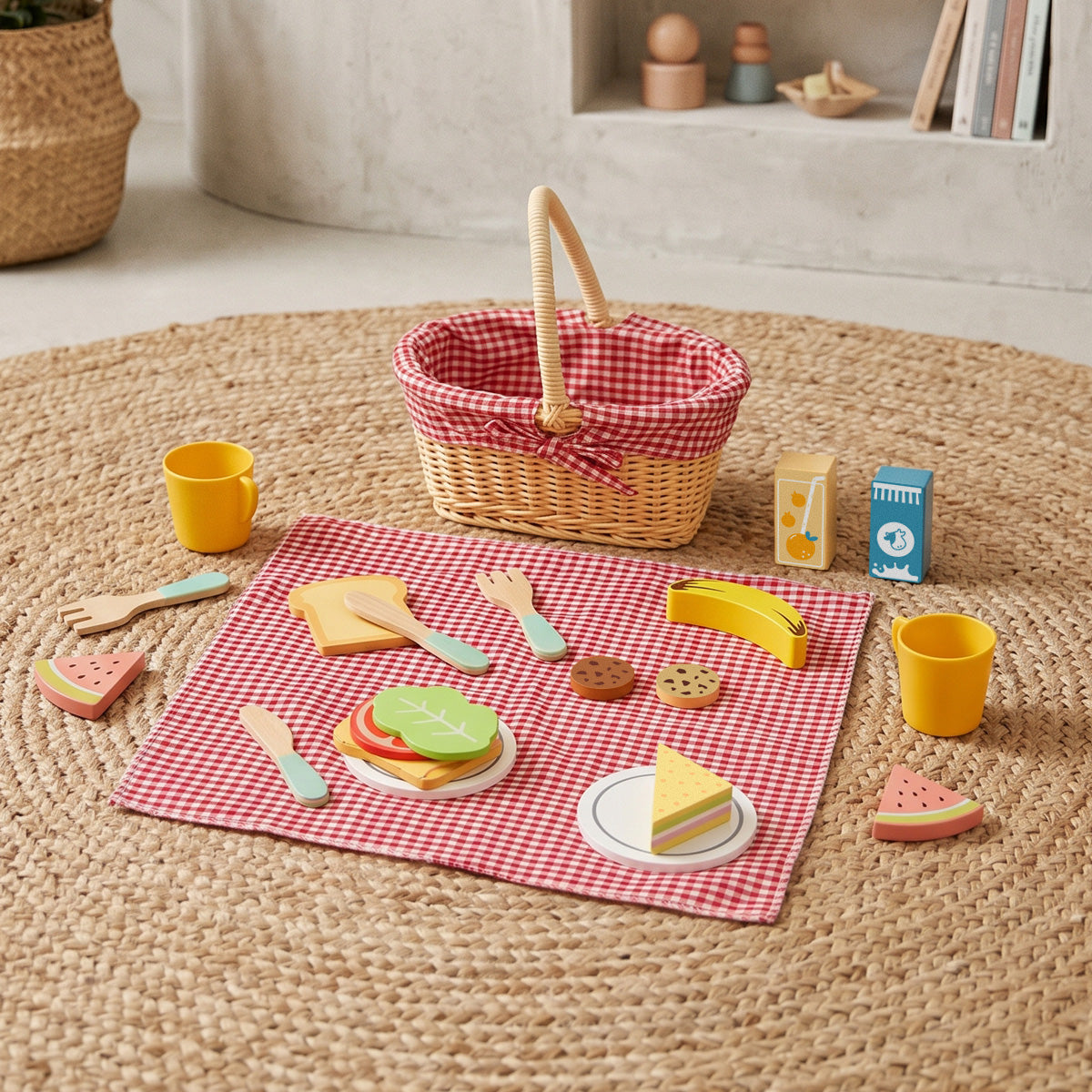 TOOKY TOY Picnic Basket---TK454