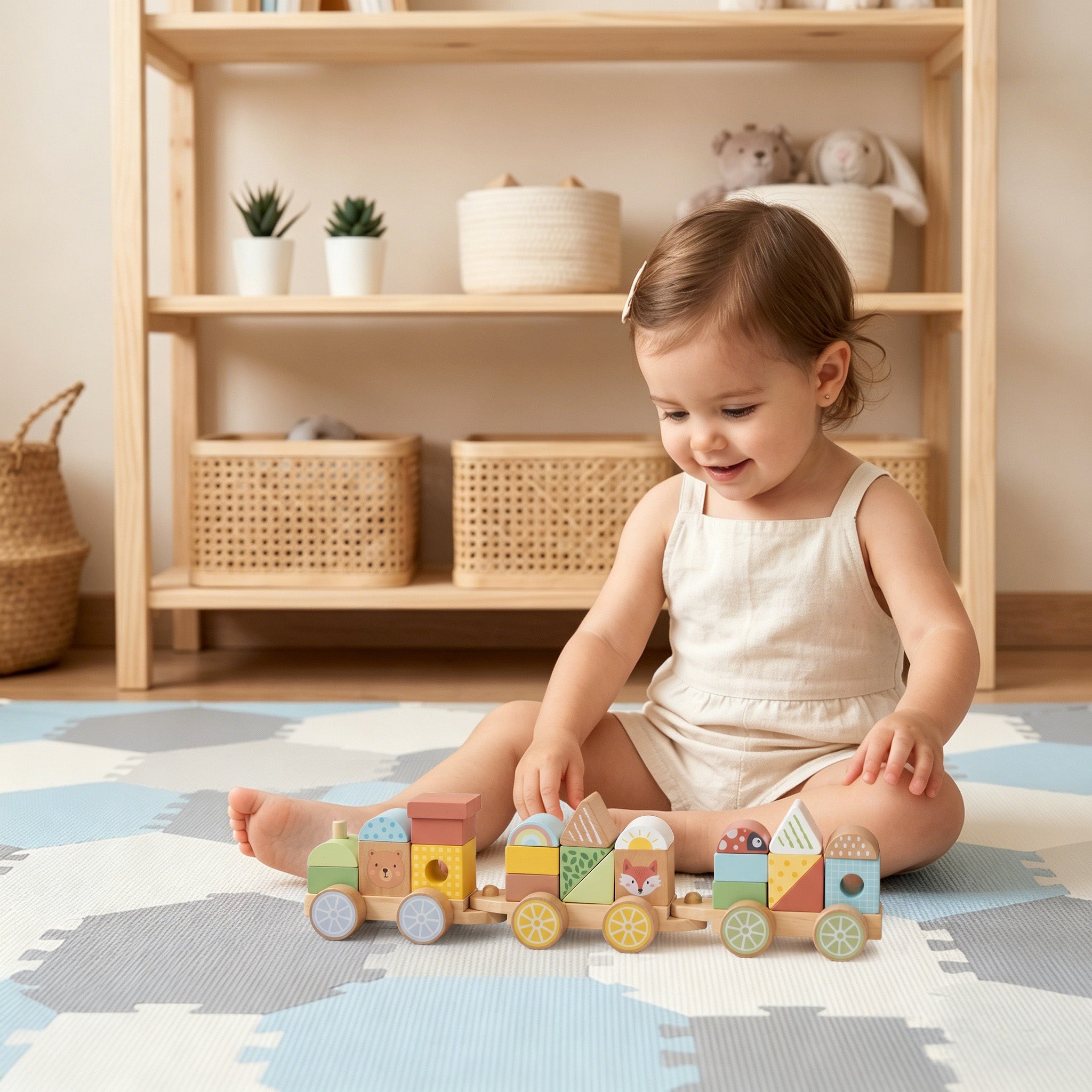 TOOKY TOY Stacking Train---TKB383N