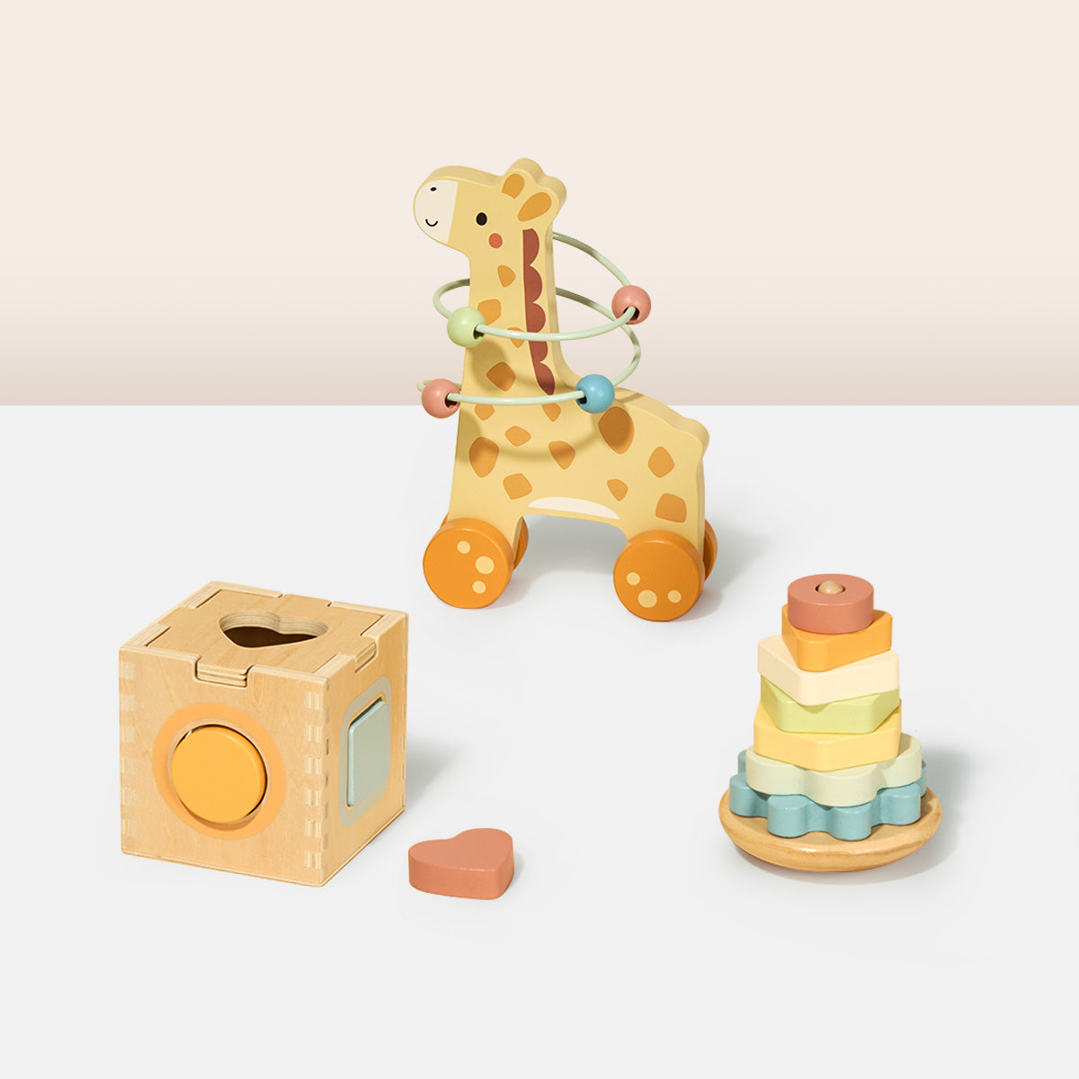 TOOKY TOY 3 In 1 Box - Giraffe---TP521