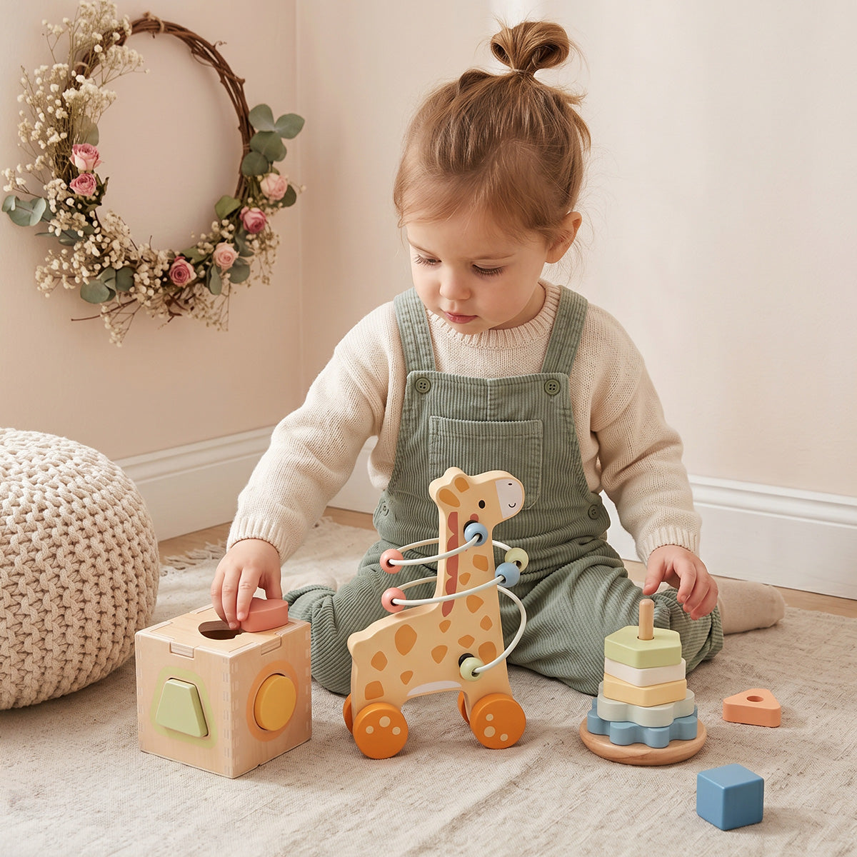 TOOKY TOY 3 In 1 Box - Giraffe---TP521