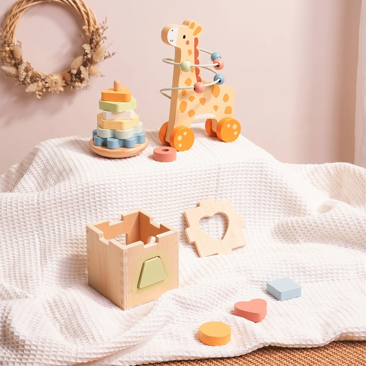 TOOKY TOY 3 In 1 Box - Giraffe---TP521