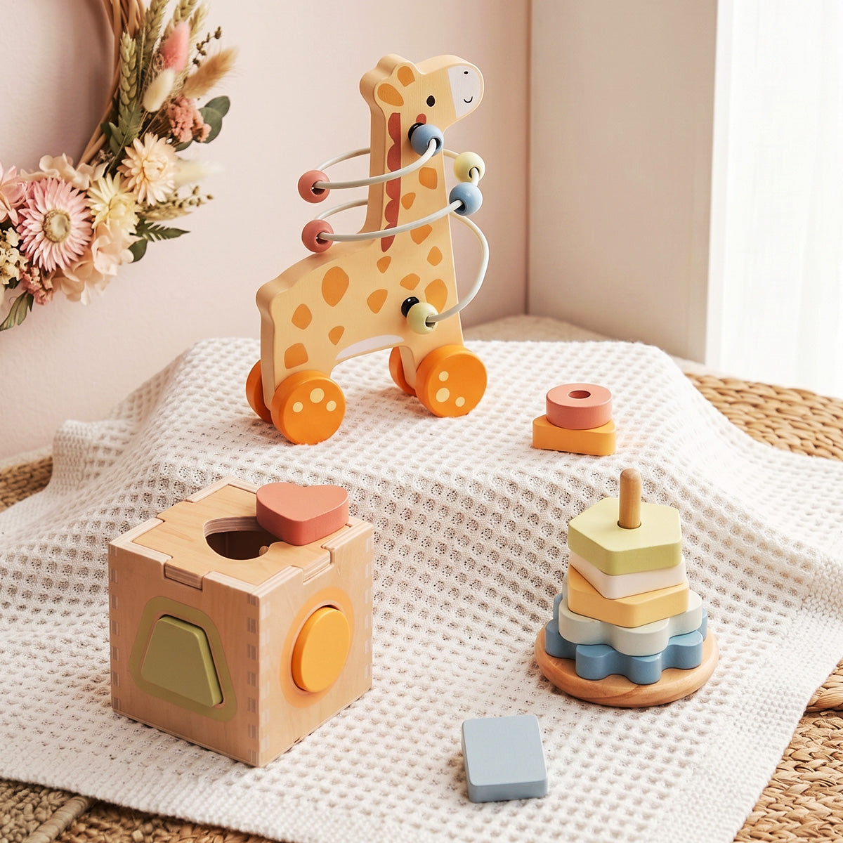 TOOKY TOY 3 In 1 Box - Giraffe---TP521