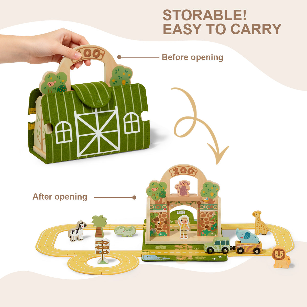 TOOKY TOY Felt Zoo--TP537