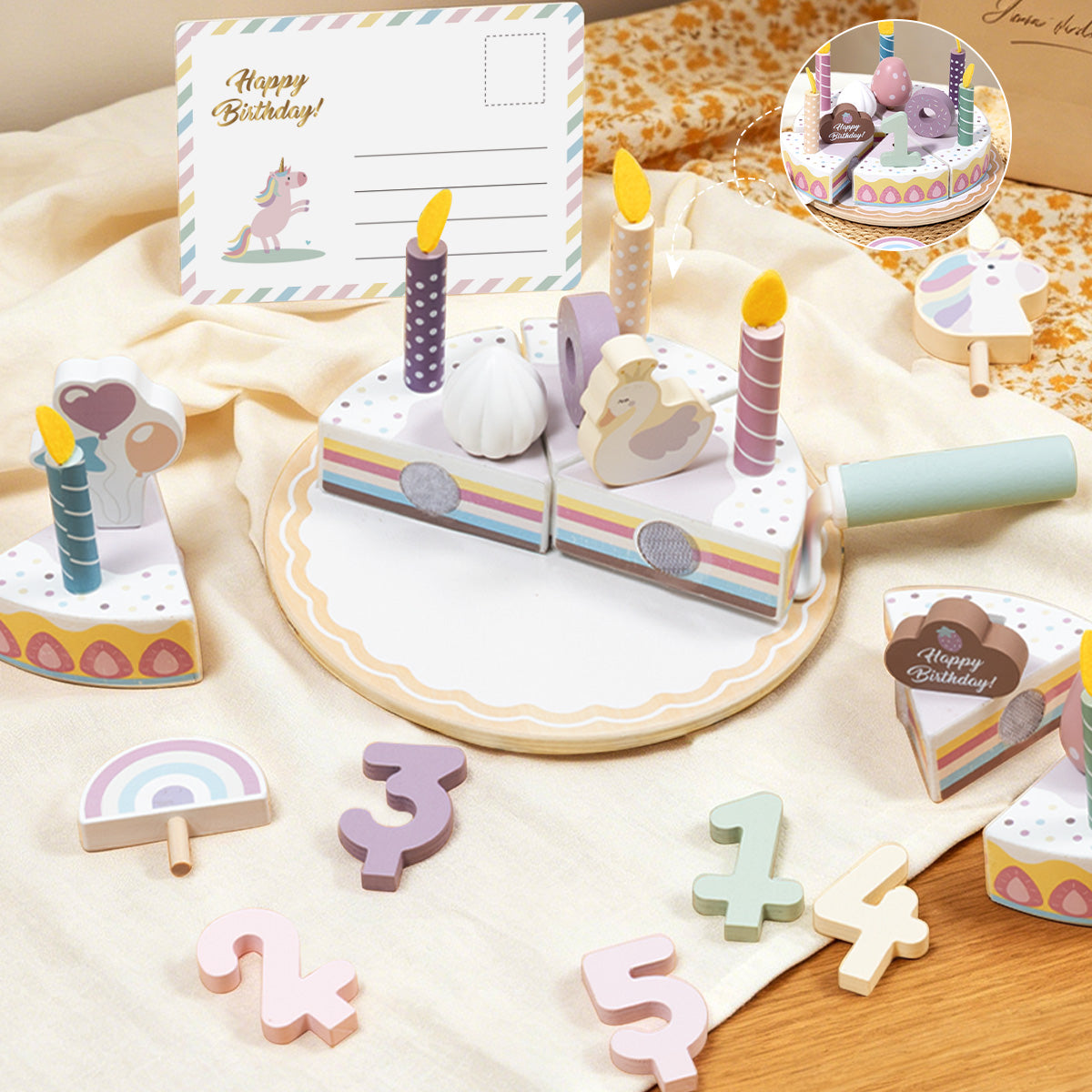 TOOKY TOY Birthday Cake Set---TP541