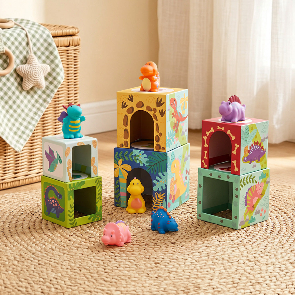 TOOKY TOY Nesting Boxes - Dinosaur---TF192