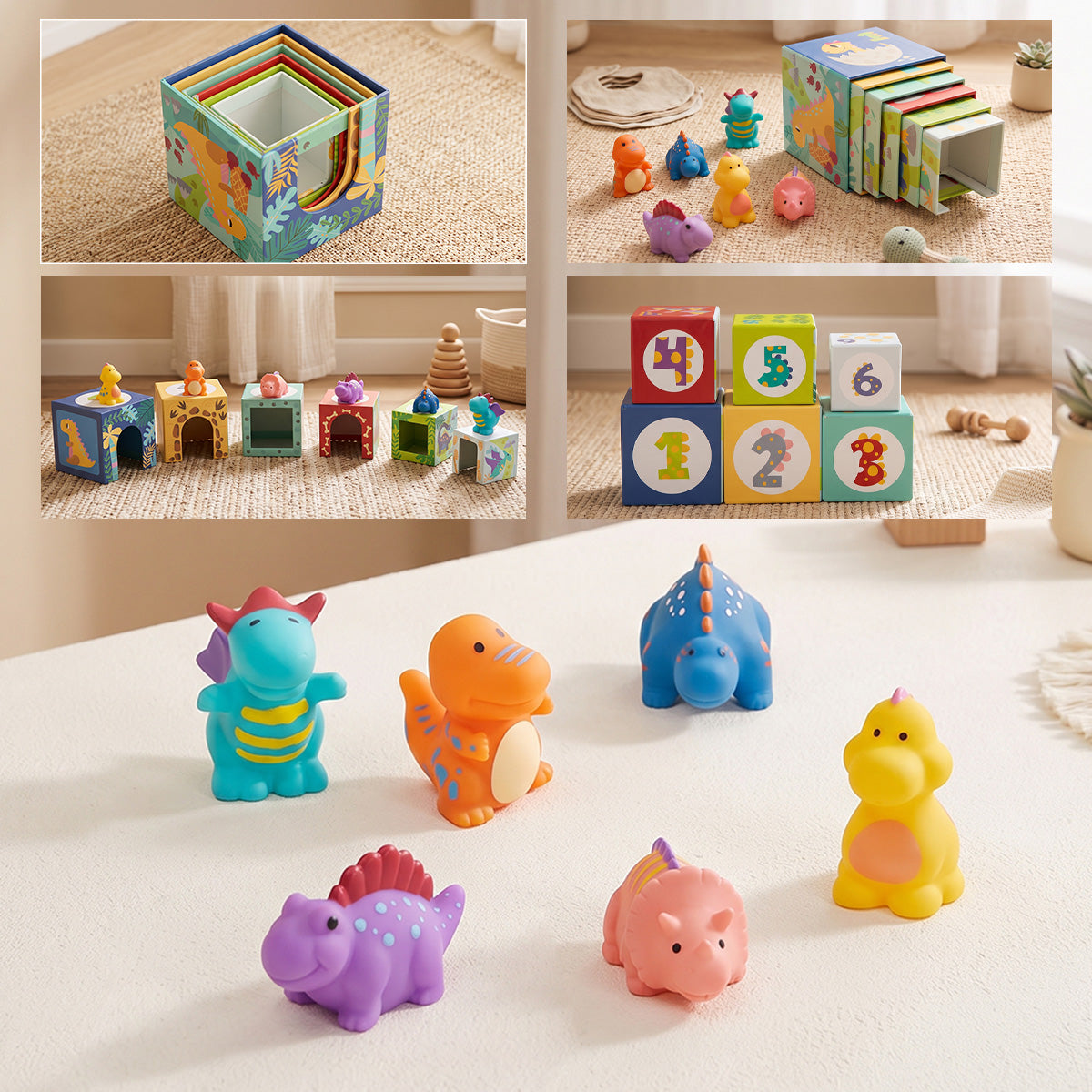 TOOKY TOY Nesting Boxes - Dinosaur---TF192