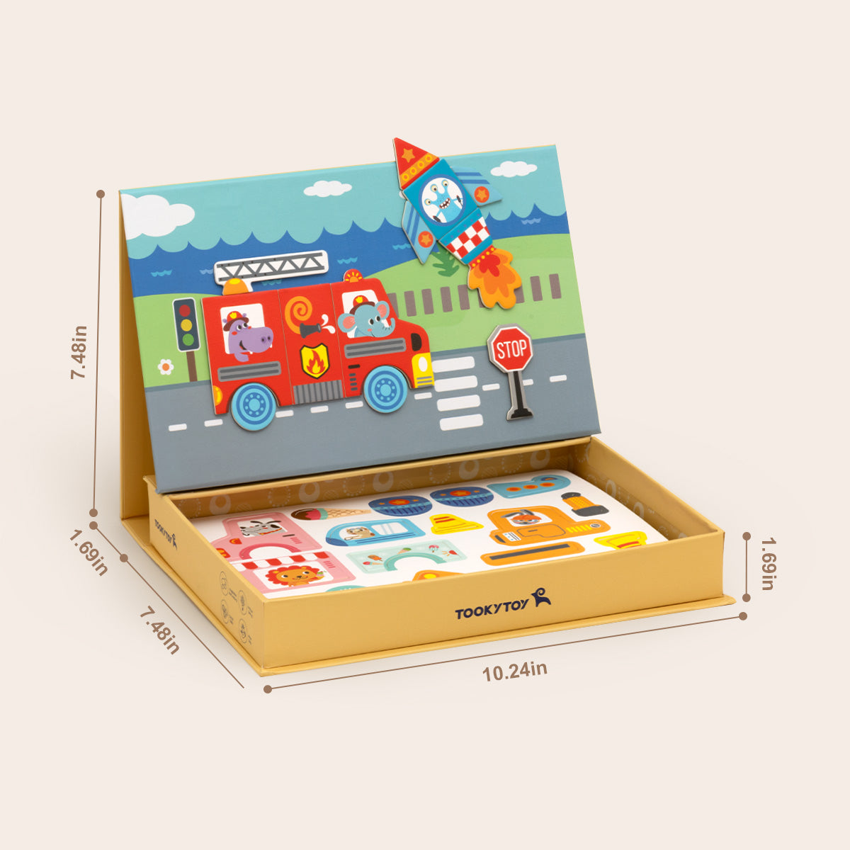 TOOKY TOY Magnetic Box-Transportation---TF618