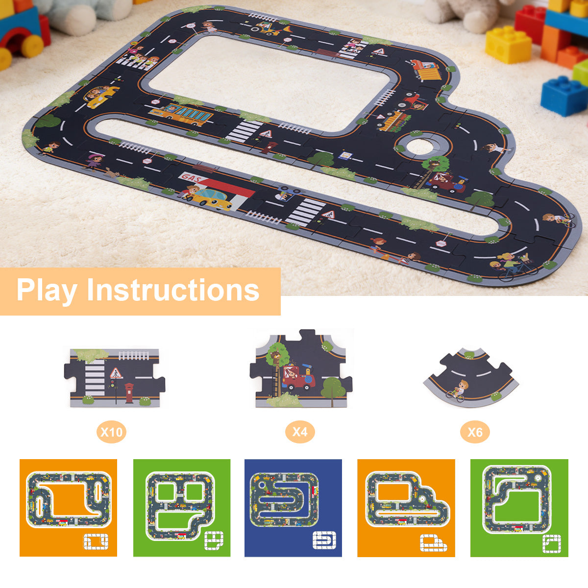 TOOKY TOY City Road Puzzle---TH103