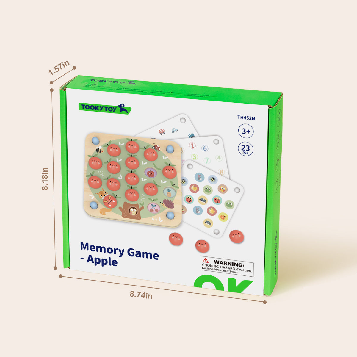 TOOKY TOY Memory Game - Apple---TH452N
