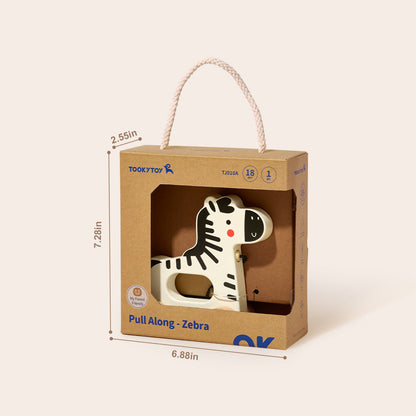 TOOKY TOY Pull Along - Zebra---TJ010A