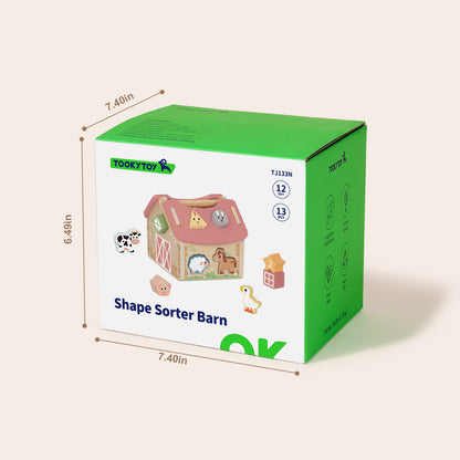 TOOKY TOY Shape Sorter Barn---TJ133N
