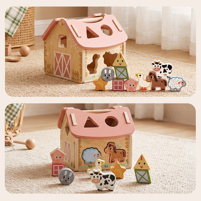 TOOKY TOY Shape Sorter Barn---TJ133N