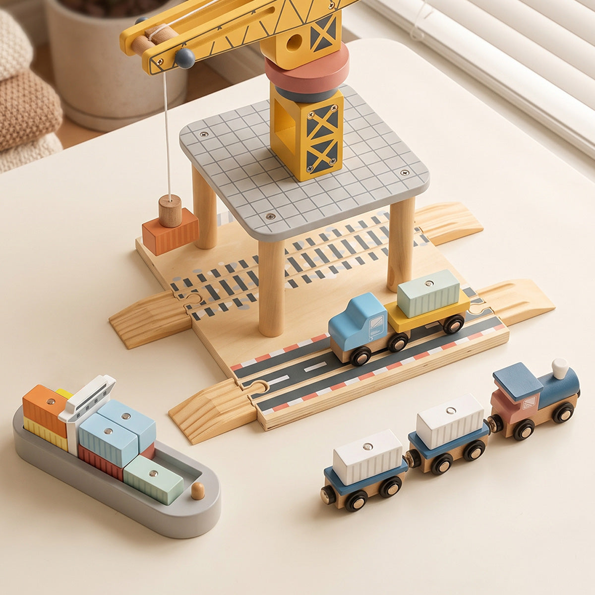 TOOKY TOY Port Crane Set---TJ192A
