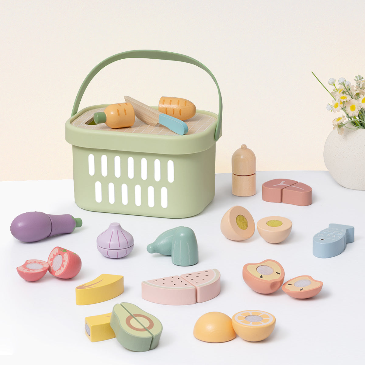 TOOKY TOY Cutting Food Set---TJ537N