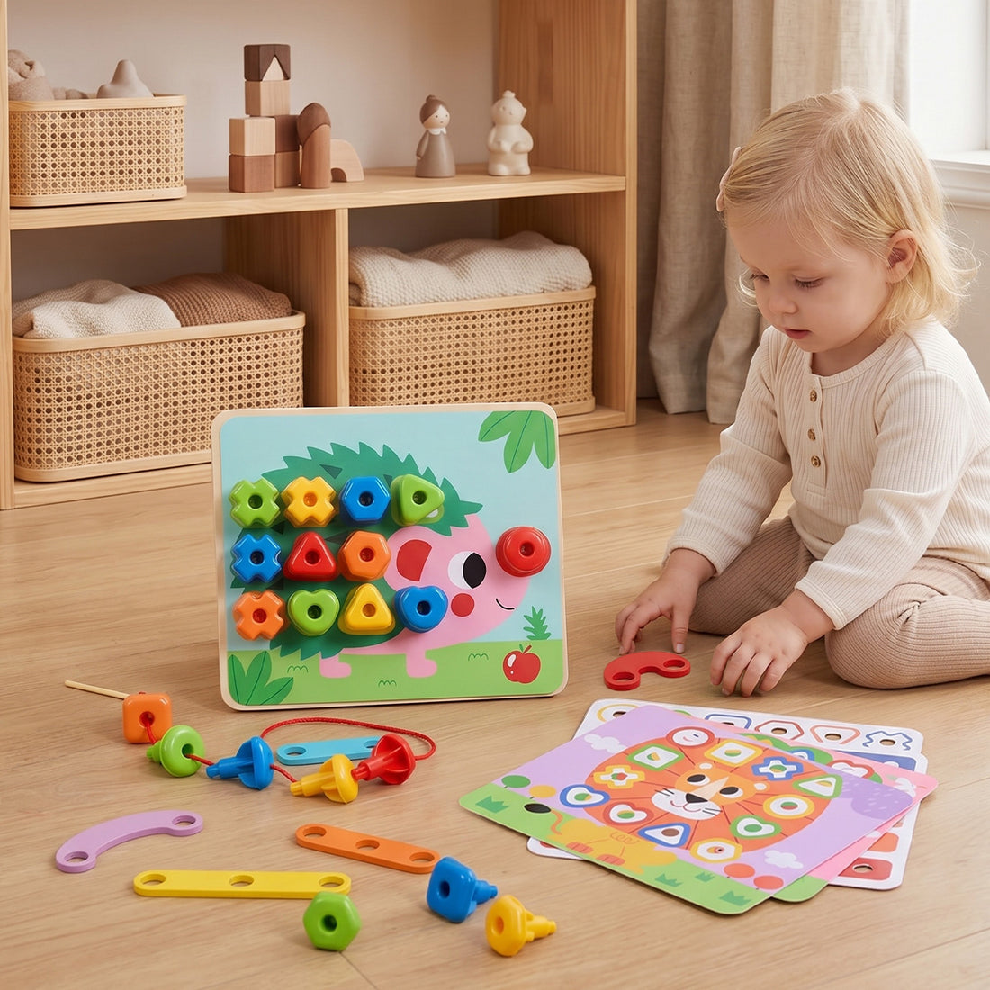 TOOKY TOY Rainbow Stacking Peg---TK089