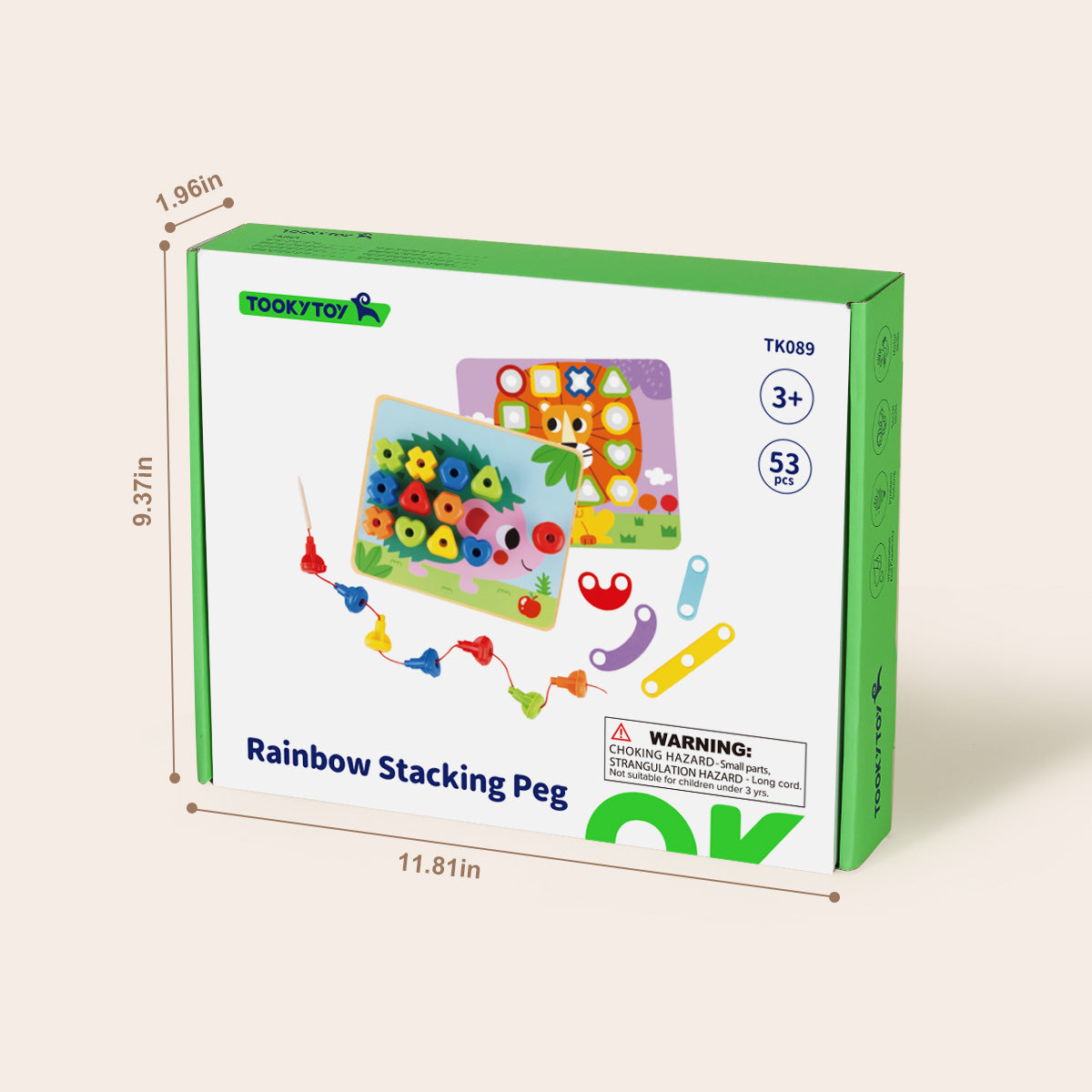 TOOKY TOY Rainbow Stacking Peg---TK089