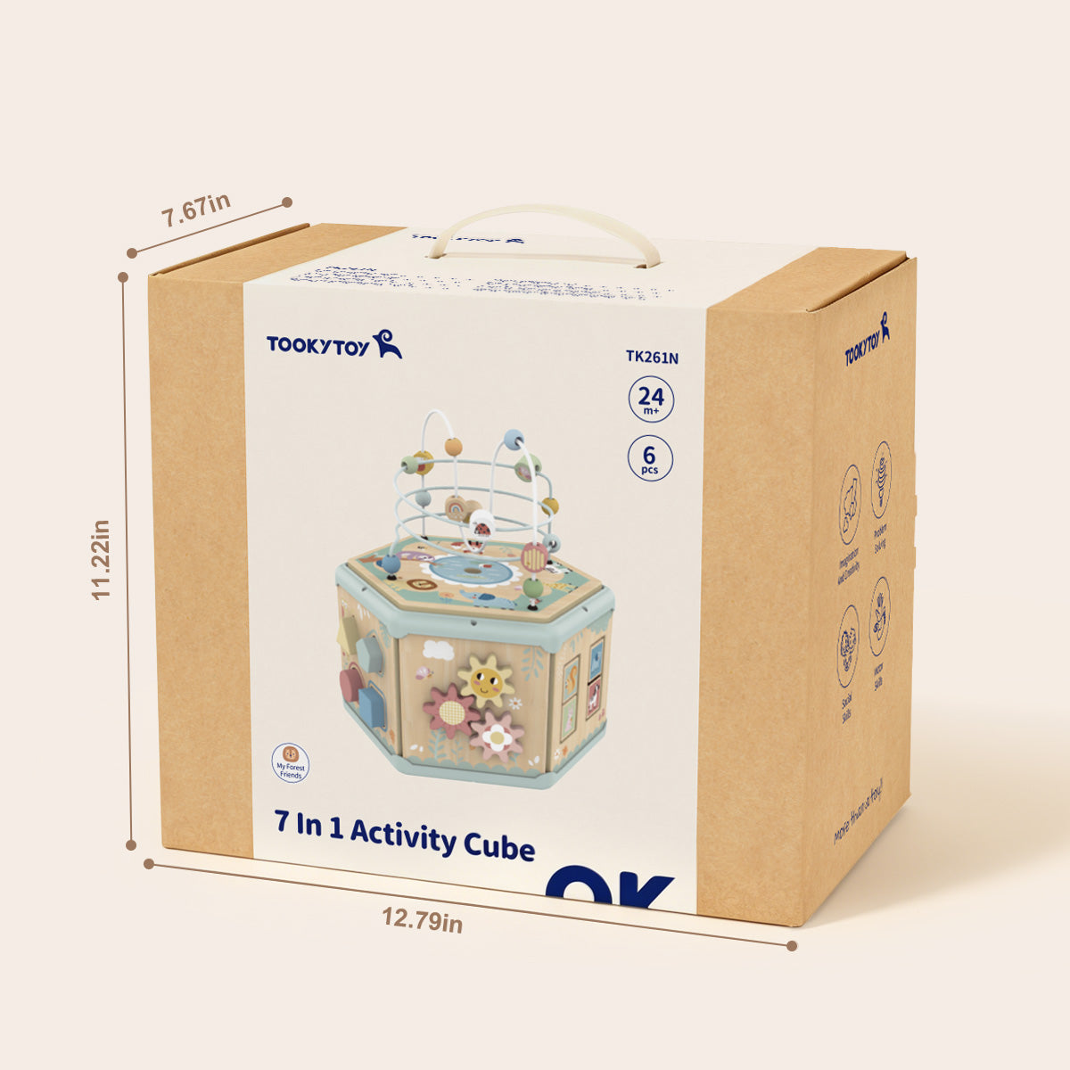 TOOKY TOY 7 In 1 Activity Cube---TK261N