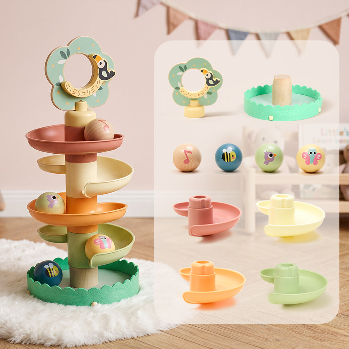 TOOKY TOY Ball Drop Tower---TK735N
