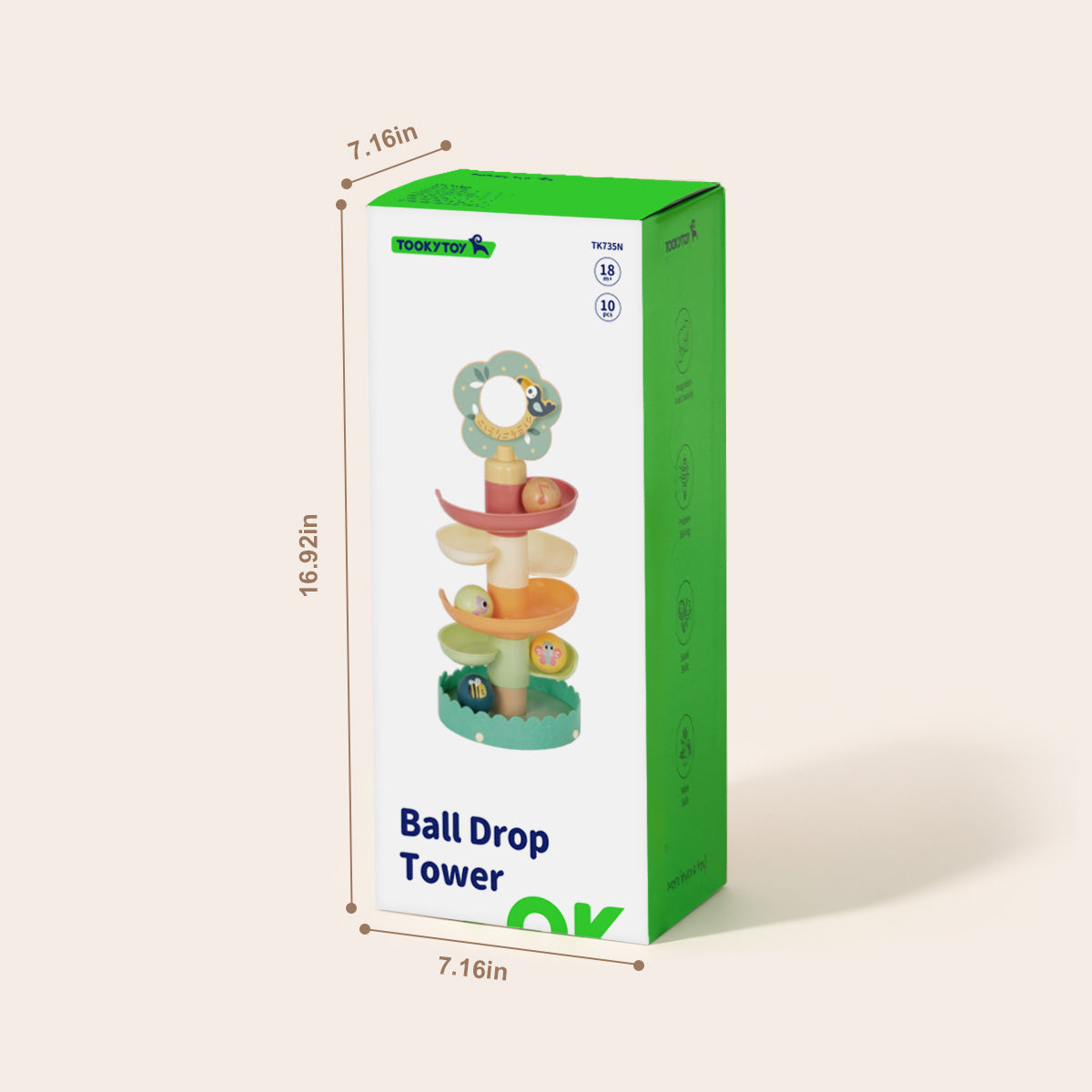 TOOKY TOY Ball Drop Tower---TK735N