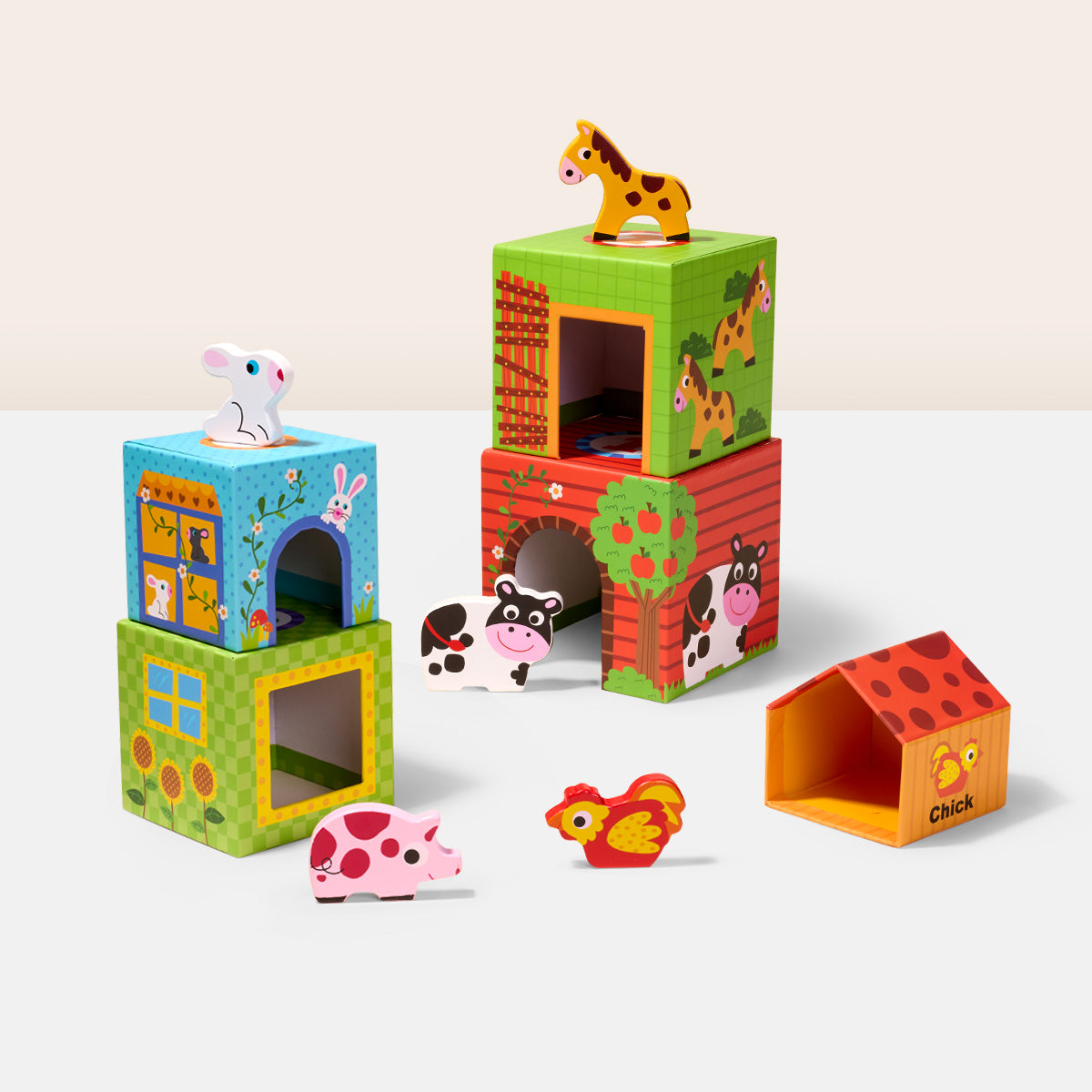 TOOKY TOY Nesting Box - Farm---TKF053