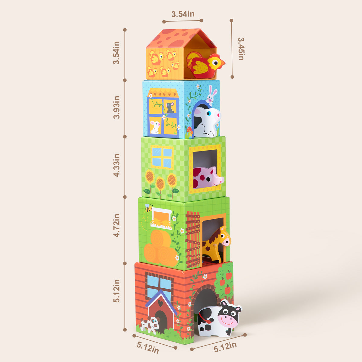 TOOKY TOY Nesting Box - Farm---TKF053
